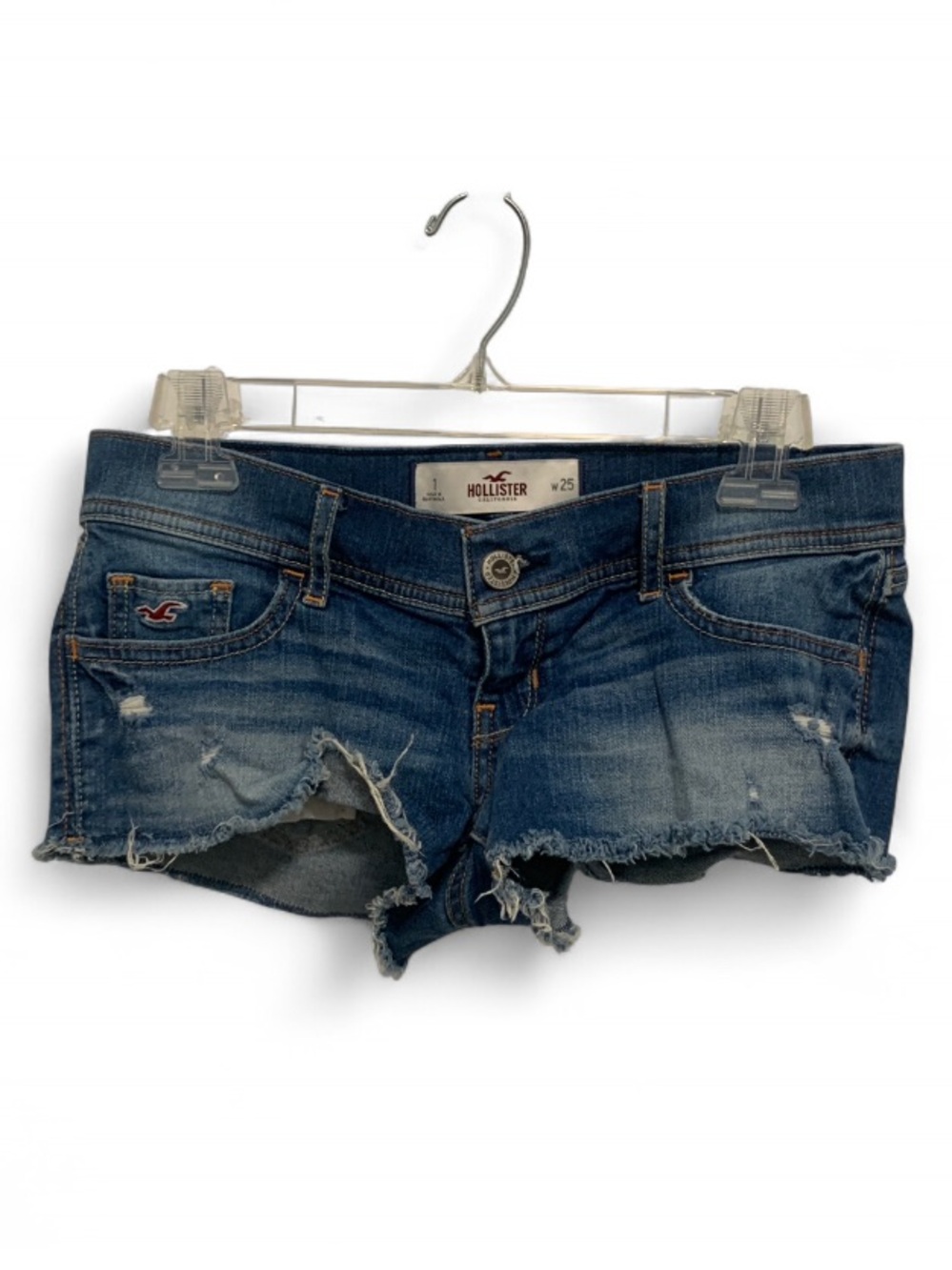 Y2K Hollister Distressed Denim Micro Shorts